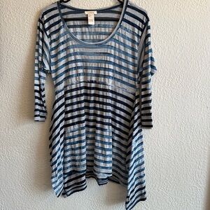 Sundance Striped Peplum Top